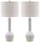 Mae Long Neck Table Lamp Set in White